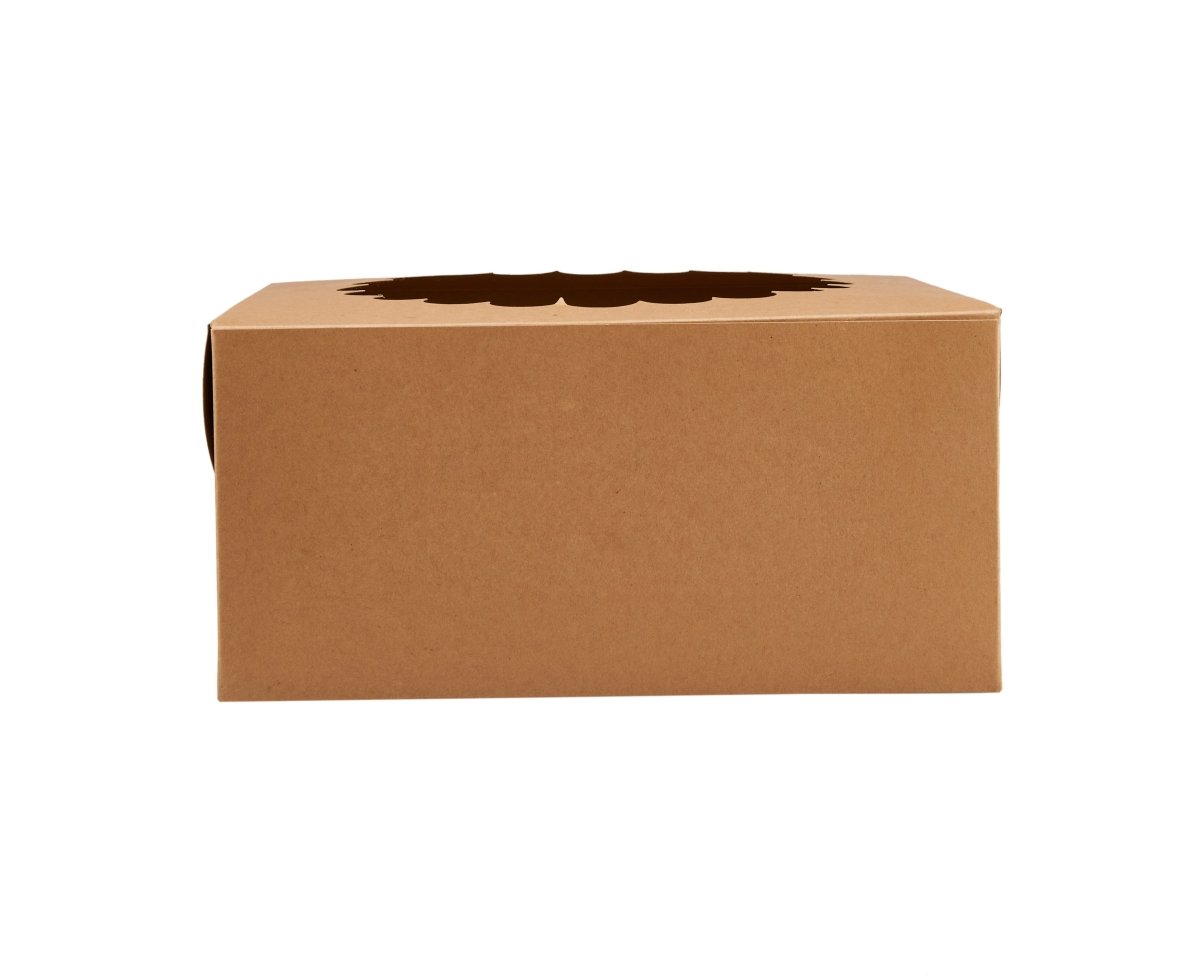 Kraft Cake Box Round With Window 100 Pieces - hotpackwebstore.com - Cake Boxes