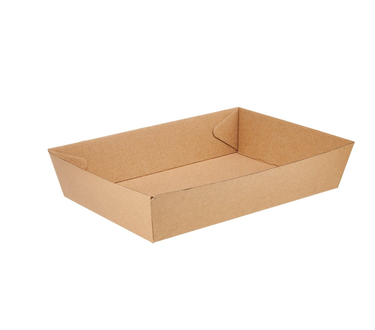 Kraft Flute Boat Tray - hotpackwebstore.com - Kraft Tray