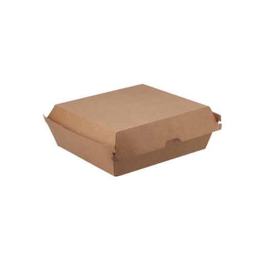 Kraft Flute Dinner Box 17.8X16X8 cm 150 Pieces - hotpackwebstore.com - Meal Boxes