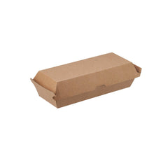 Kraft Flute Hotdog Box - hotpackwebstore.com - Sandwich Boxes