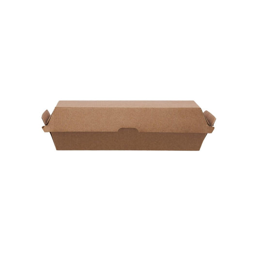 Kraft Flute Hotdog Box - hotpackwebstore.com - Sandwich Boxes