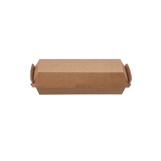 Kraft Flute Hotdog Box - hotpackwebstore.com - Sandwich Boxes