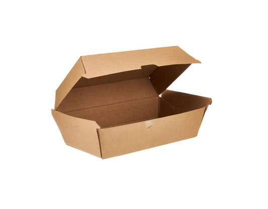 Kraft Flute Medium Snack Box 175x90x84 mm 200 Pieces - hotpackwebstore.com - Kraft Container