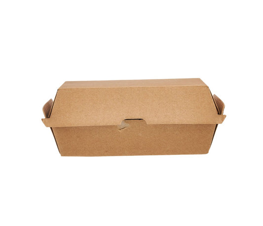 Kraft Flute Medium Snack Box 175x90x84 mm 200 Pieces - hotpackwebstore.com - Kraft Container