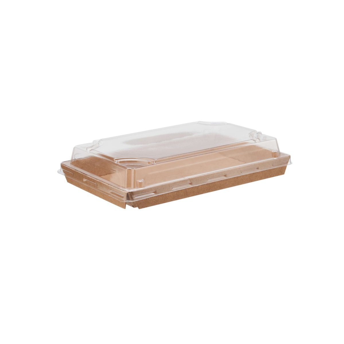 Kraft Flute Sushi Container With Lid - hotpackwebstore.com - Kraft Sushi Containers