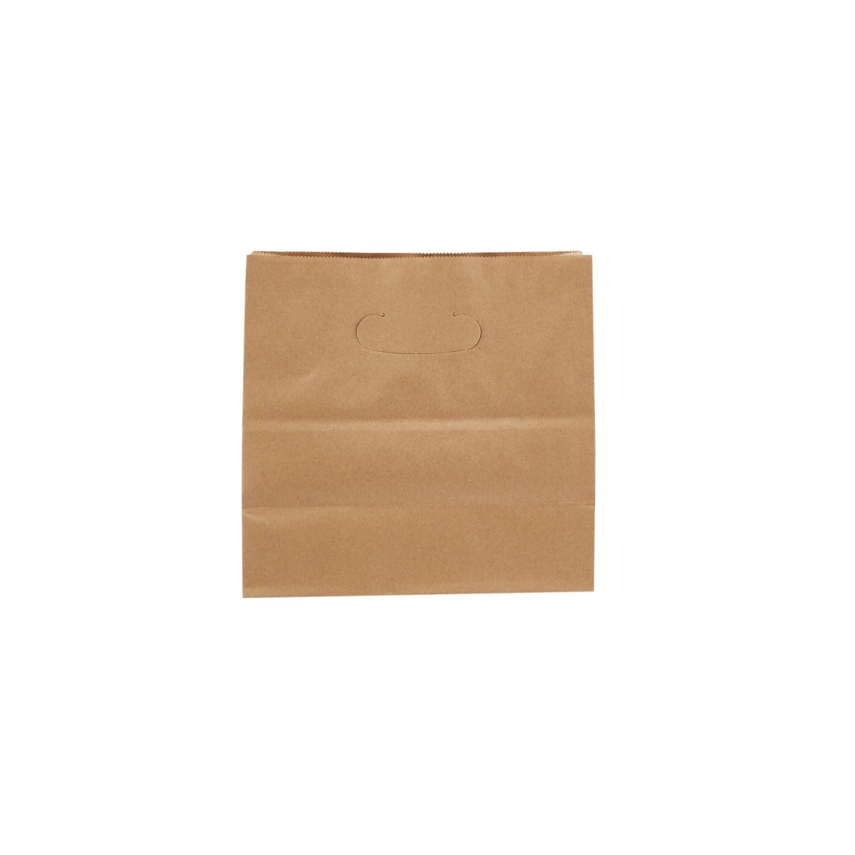 Kraft Paper Bag Die Cut Handle - hotpackwebstore.com - Flat Handle Paper Bags