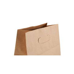 Kraft Paper Bag Die Cut Handle - hotpackwebstore.com - Flat Handle Paper Bags