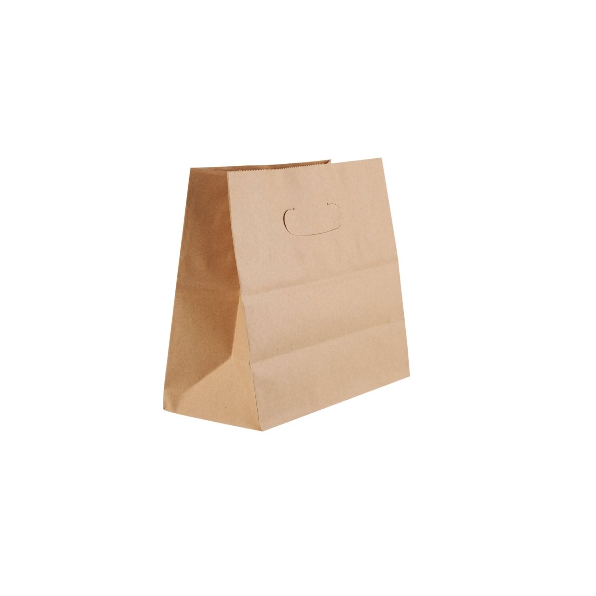 Kraft Paper Bag Die Cut Handle - hotpackwebstore.com - Flat Handle Paper Bags