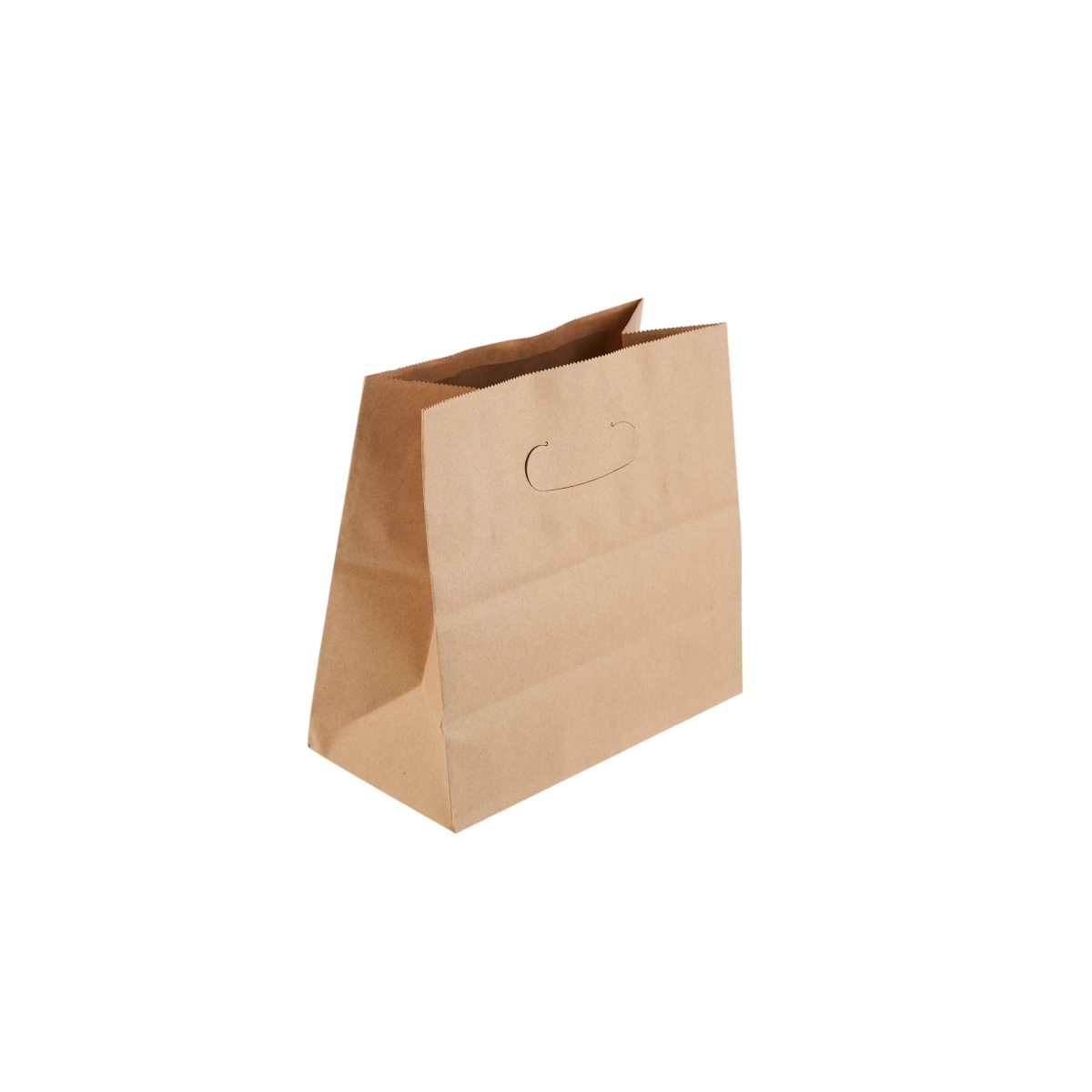 Kraft Paper Bag Die Cut Handle - hotpackwebstore.com - Flat Handle Paper Bags