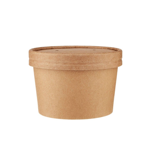 Kraft Paper Noodle Bowl with Kraft Lid - hotpackwebstore.com - Noodle Bowls