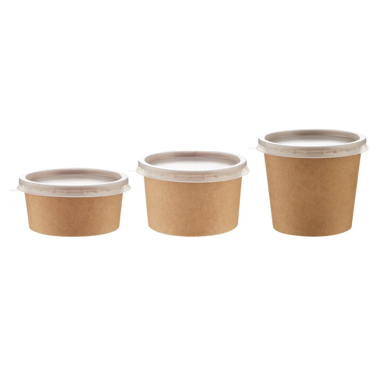 Kraft Paper Portion Cups with Lid - hotpackwebstore.com - Portion Cups