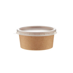 Kraft Paper Portion Cups with Lid - hotpackwebstore.com - Portion Cups