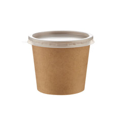 Kraft Paper Portion Cups with Lid - hotpackwebstore.com - Portion Cups