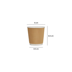 Kraft Ripple Paper Cups - hotpackwebstore.com - Paper Products