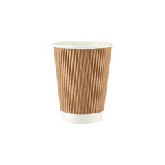 Kraft Ripple Paper Cups - hotpackwebstore.com - Paper Products