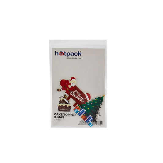 Merry Christmas Cake Topper 1 Piece - hotpackwebstore.com - Baking & Decoration