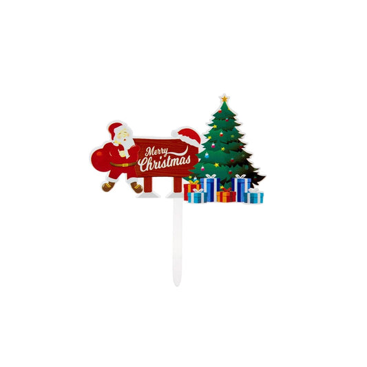 Merry Christmas Cake Topper 1 Piece - hotpackwebstore.com - Baking & Decoration