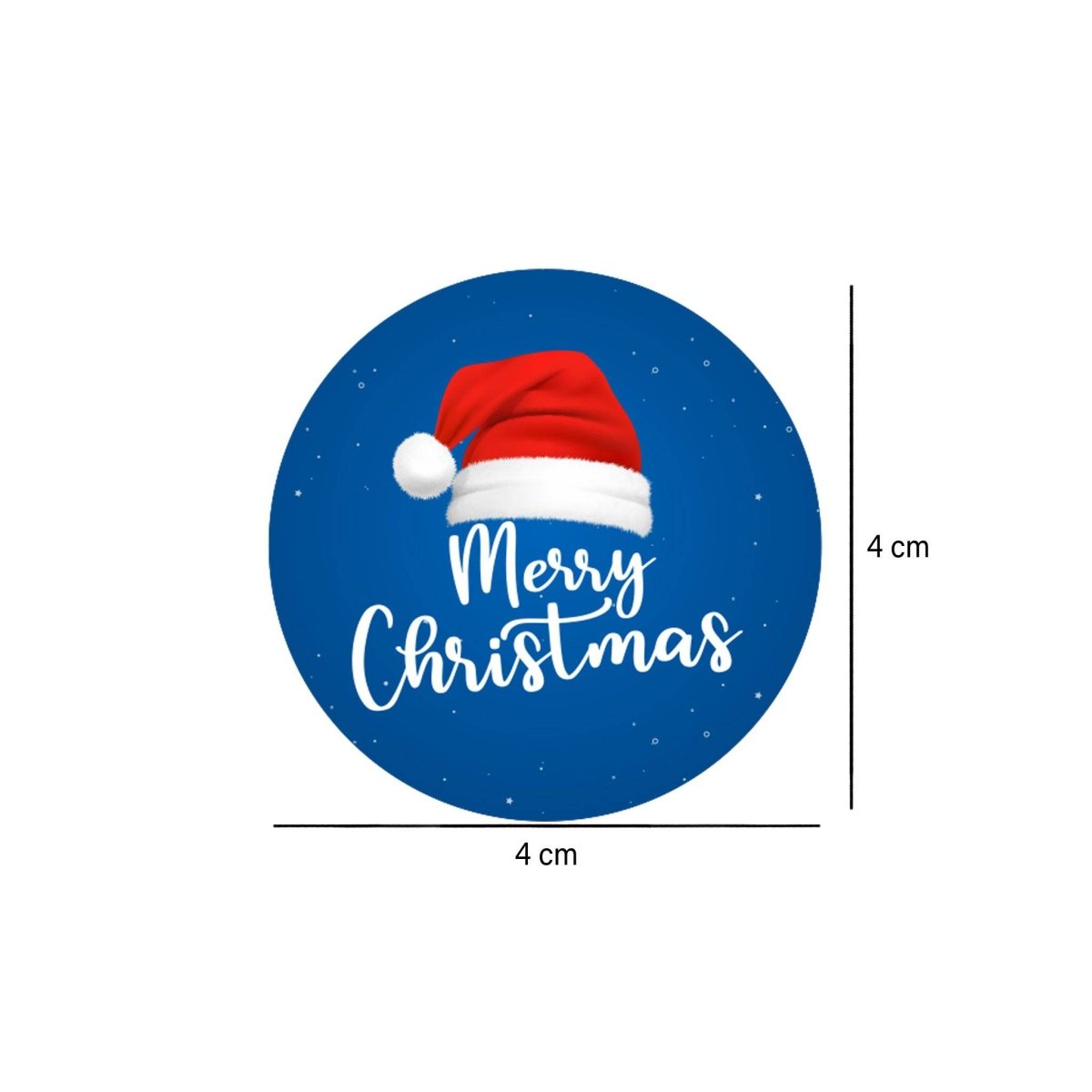 Merry Christmas Sticker Roll 250 Pieces - hotpackwebstore.com - Stickers