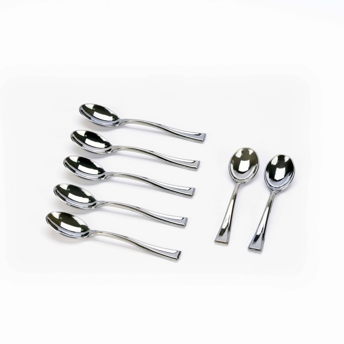 Mini - Tasting Silver Spoon 50 Pieces - hotpackwebstore.com - Plastic Cutleries