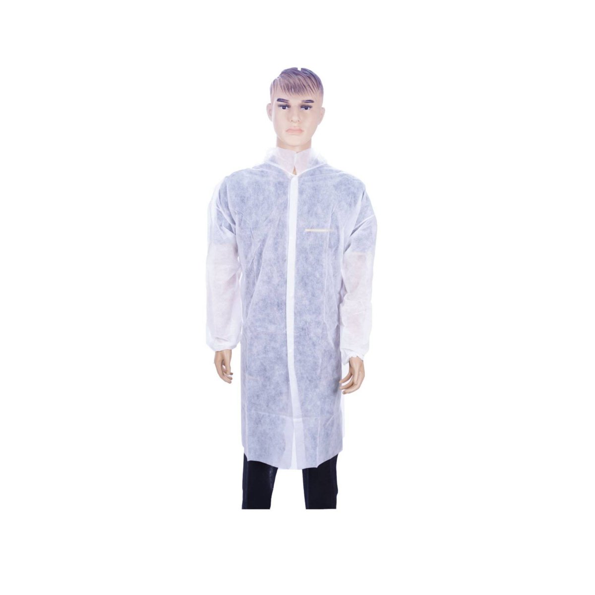 Non Woven Visitor Coat White Color Large 50 Pieces - hotpackwebstore.com - Visitor Coat