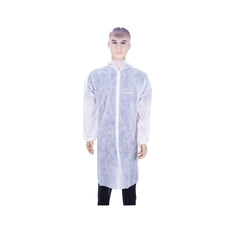 Non Woven Visitor Coat White Color Large 50 Pieces - hotpackwebstore.com - Visitor Coat