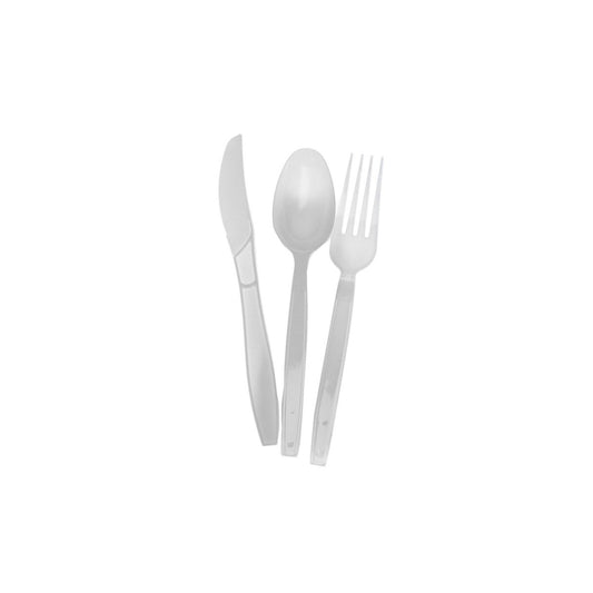 Normal Cutlery Set (Spoon/Fork/Knife/Napkin) 500 Pieces - hotpackwebstore.com - Plastic Cutleries