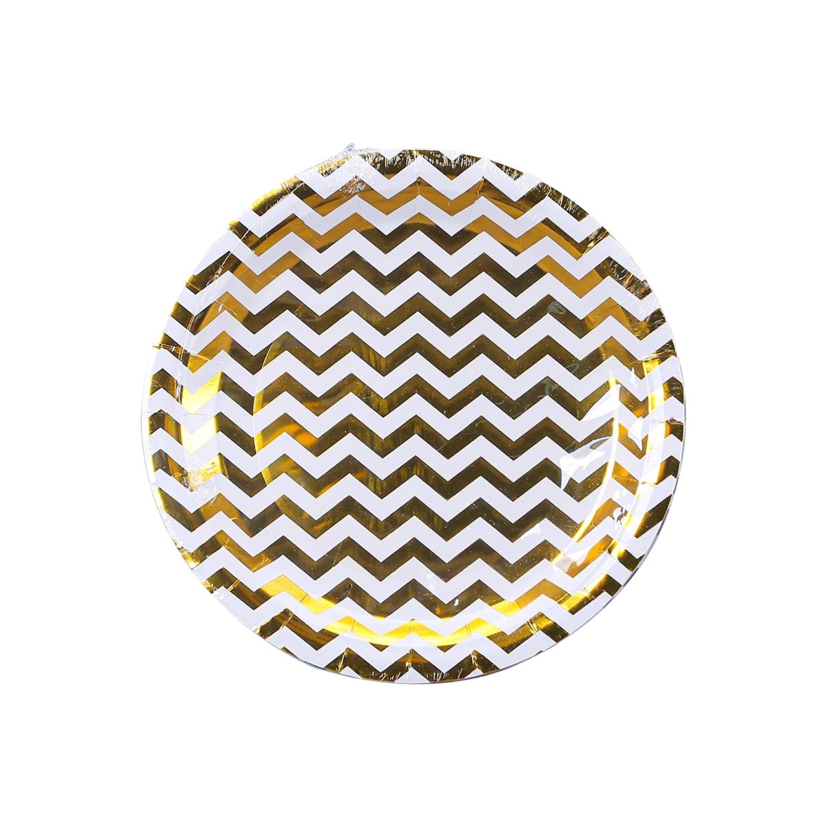 Paper Plates Heavy Duty Plate Golden Printed 25 Pieces - hotpackwebstore.com - Paper Plates