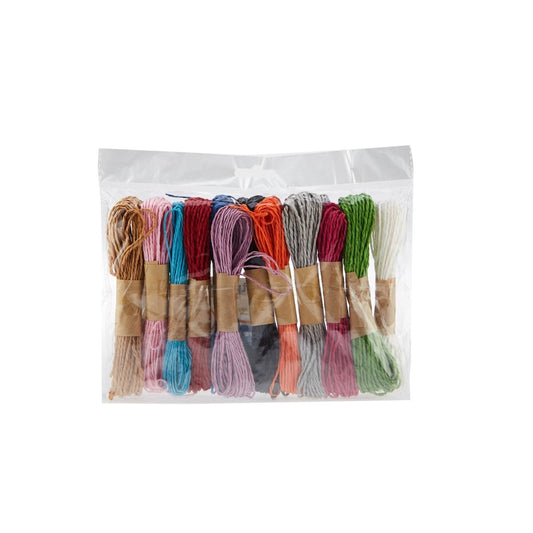 Paper Rope Mixed Colors (10 Meters * 12 Rolls) - hotpackwebstore.com - 