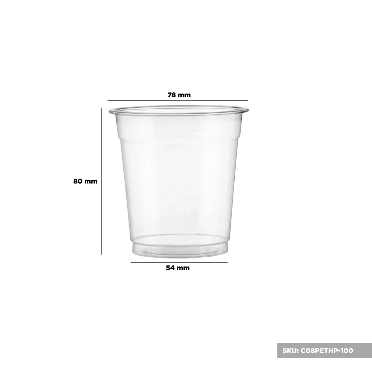 PET Clear Juice Cup 78 Diameter - hotpackwebstore.com - Juice Cups