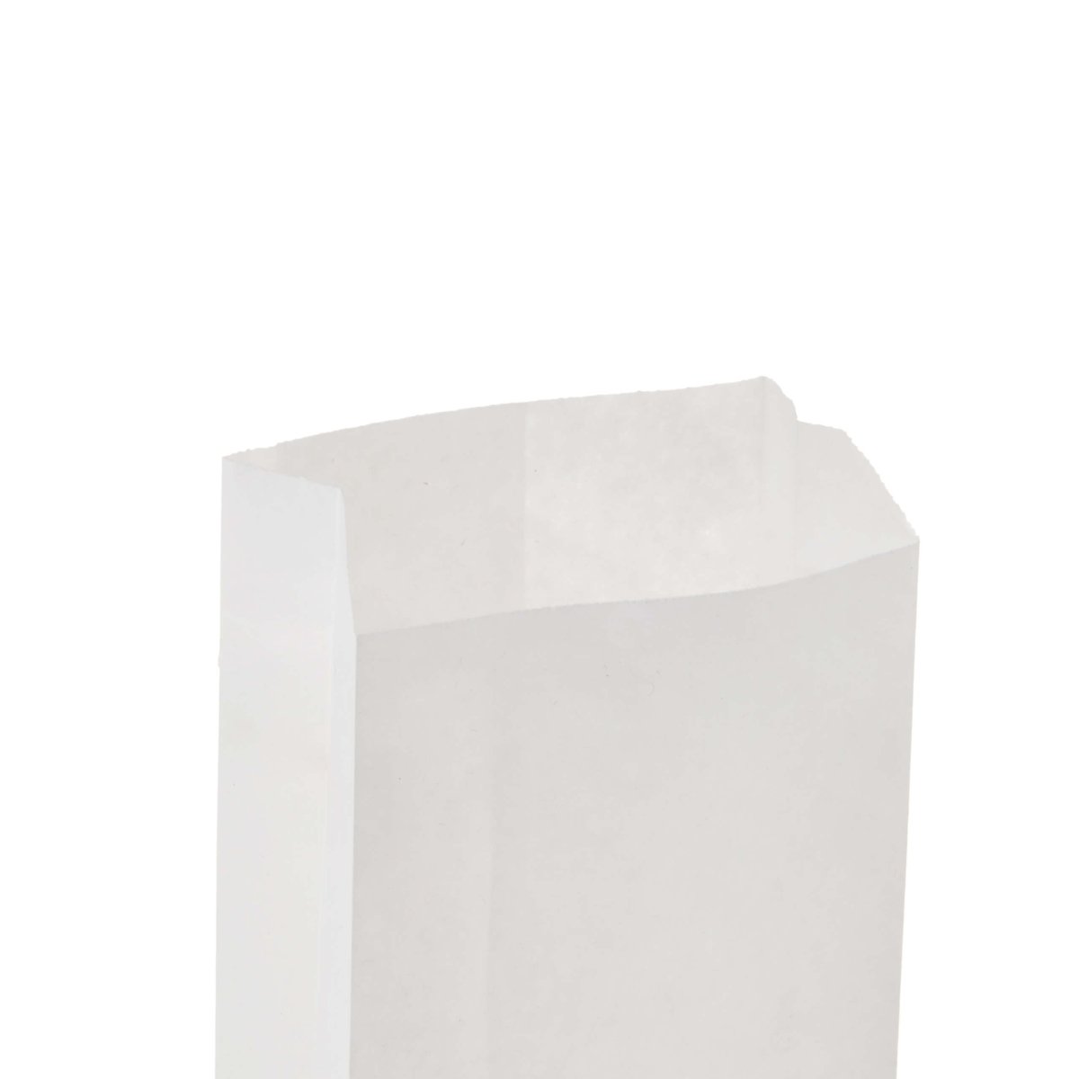 Pinch Flat Bottom Bags White Paper Bag - hotpackwebstore.com - Flat Bottom Paper Bags