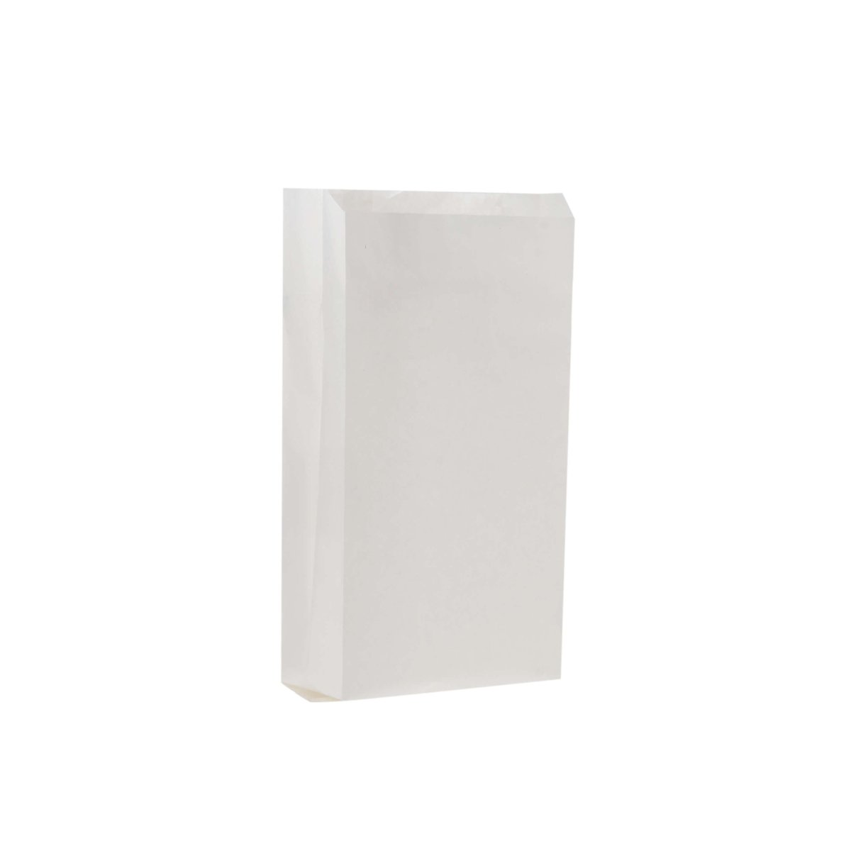 Pinch Flat Bottom Bags White Paper Bag - hotpackwebstore.com - Flat Bottom Paper Bags