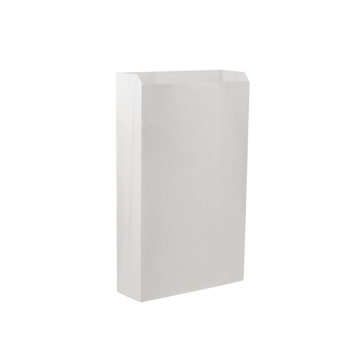 Pinch Flat Bottom Bags White Paper Bag - hotpackwebstore.com - Flat Bottom Paper Bags