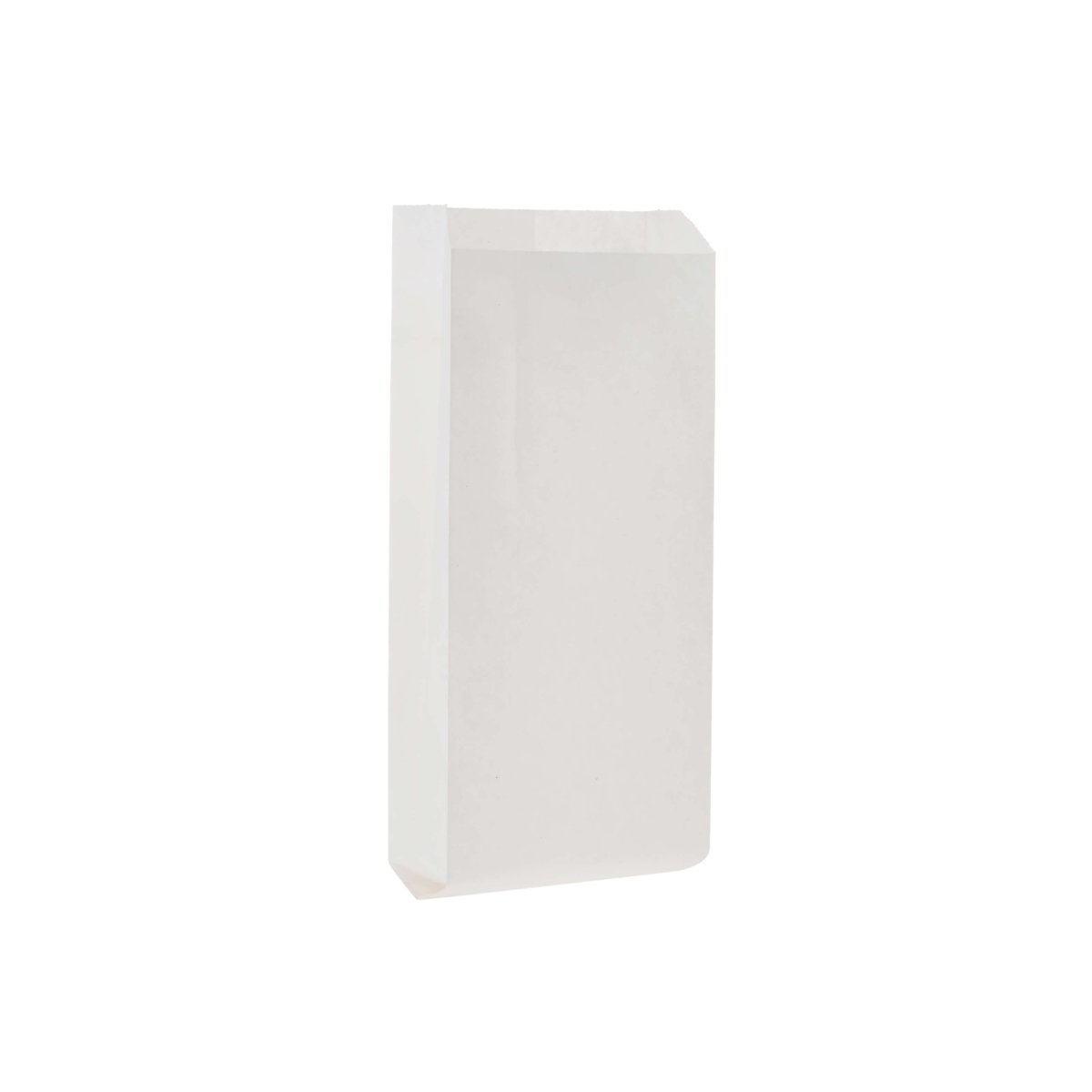 Pinch Flat Bottom Bags White Paper Bag - hotpackwebstore.com - Flat Bottom Paper Bags