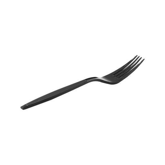 Plastic Medium Duty Black Fork 2000 Pieces - hotpackwebstore.com - Plastic Cutleries