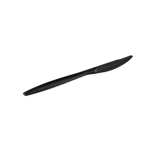 Plastic Medium Duty Black Knife 2000 Pieces - hotpackwebstore.com - Plastic Cutleries