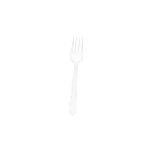 Plastic Medium Duty White PP Fork 1000 Pieces - hotpackwebstore.com - Plastic Cutleries