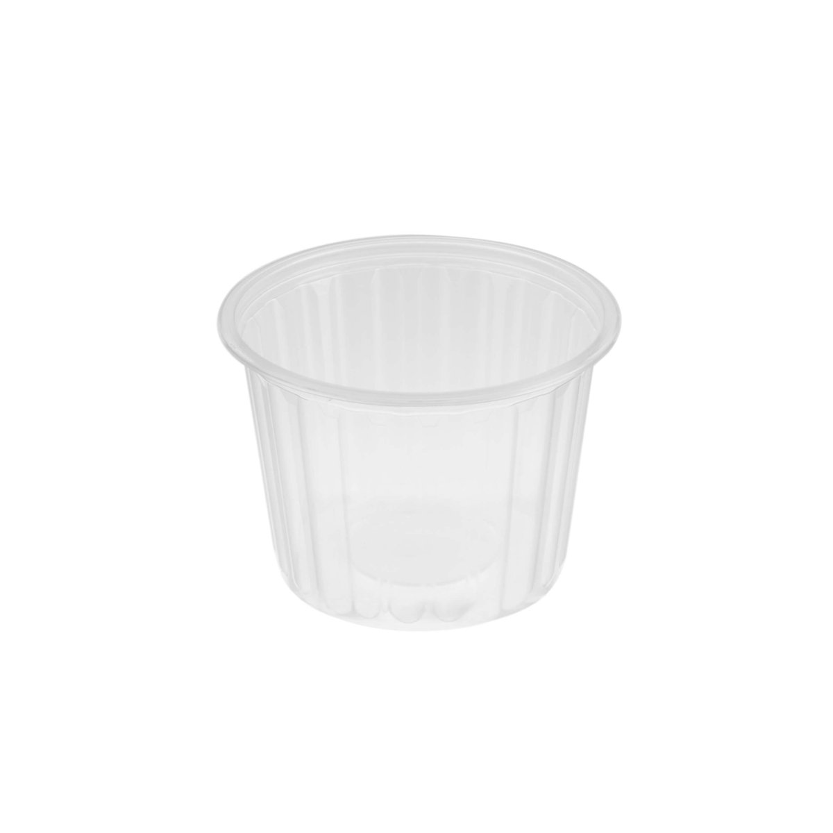 Plastic Ribbed Clear Round Container - hotpackwebstore.com - Microwavable Containers