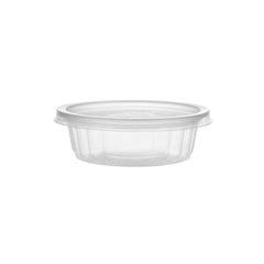 Plastic Ribbed Clear Round Container - hotpackwebstore.com - Microwavable Containers