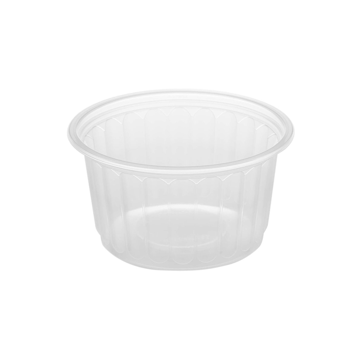 Plastic Ribbed Clear Round Container - hotpackwebstore.com - Microwavable Containers