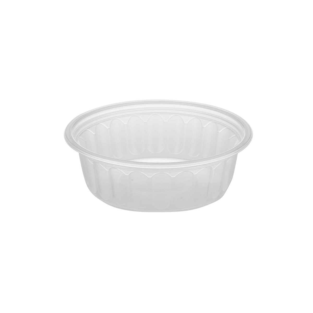 Plastic Ribbed Clear Round Container - hotpackwebstore.com - Microwavable Containers