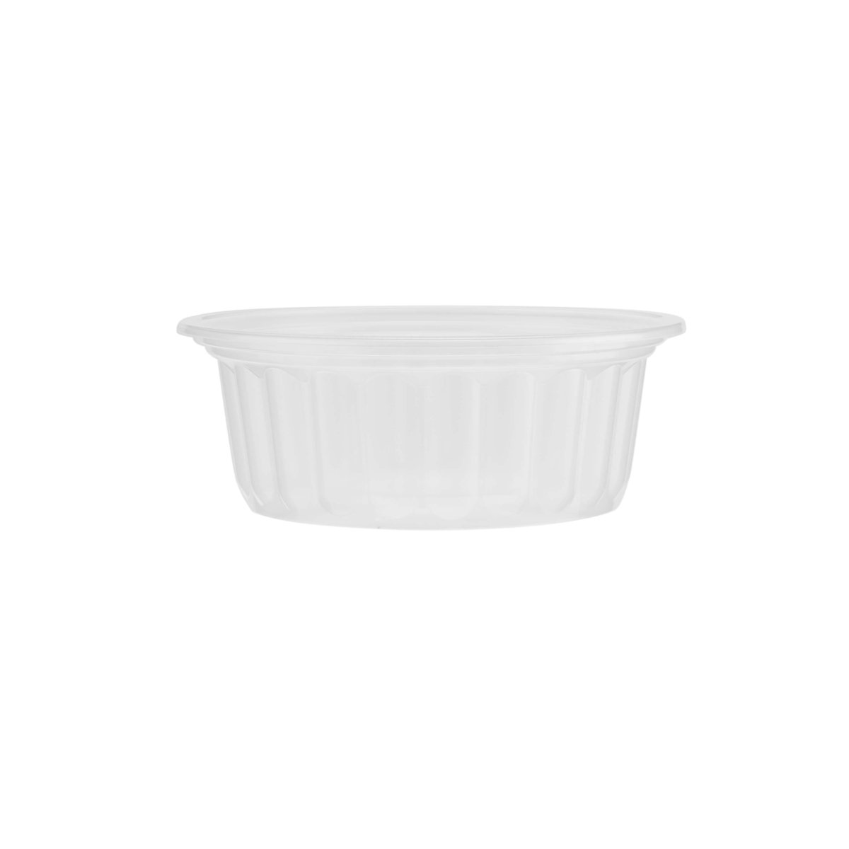 Plastic Ribbed Clear Round Container - hotpackwebstore.com - Microwavable Containers