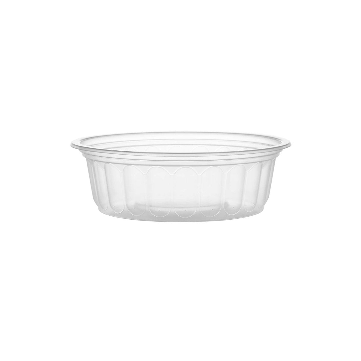 Plastic Ribbed Clear Round Container - hotpackwebstore.com - Microwavable Containers