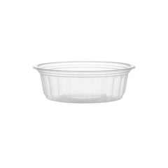 Plastic Ribbed Clear Round Container - hotpackwebstore.com - Microwavable Containers