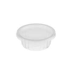 Plastic Ribbed Clear Round Container - hotpackwebstore.com - Microwavable Containers