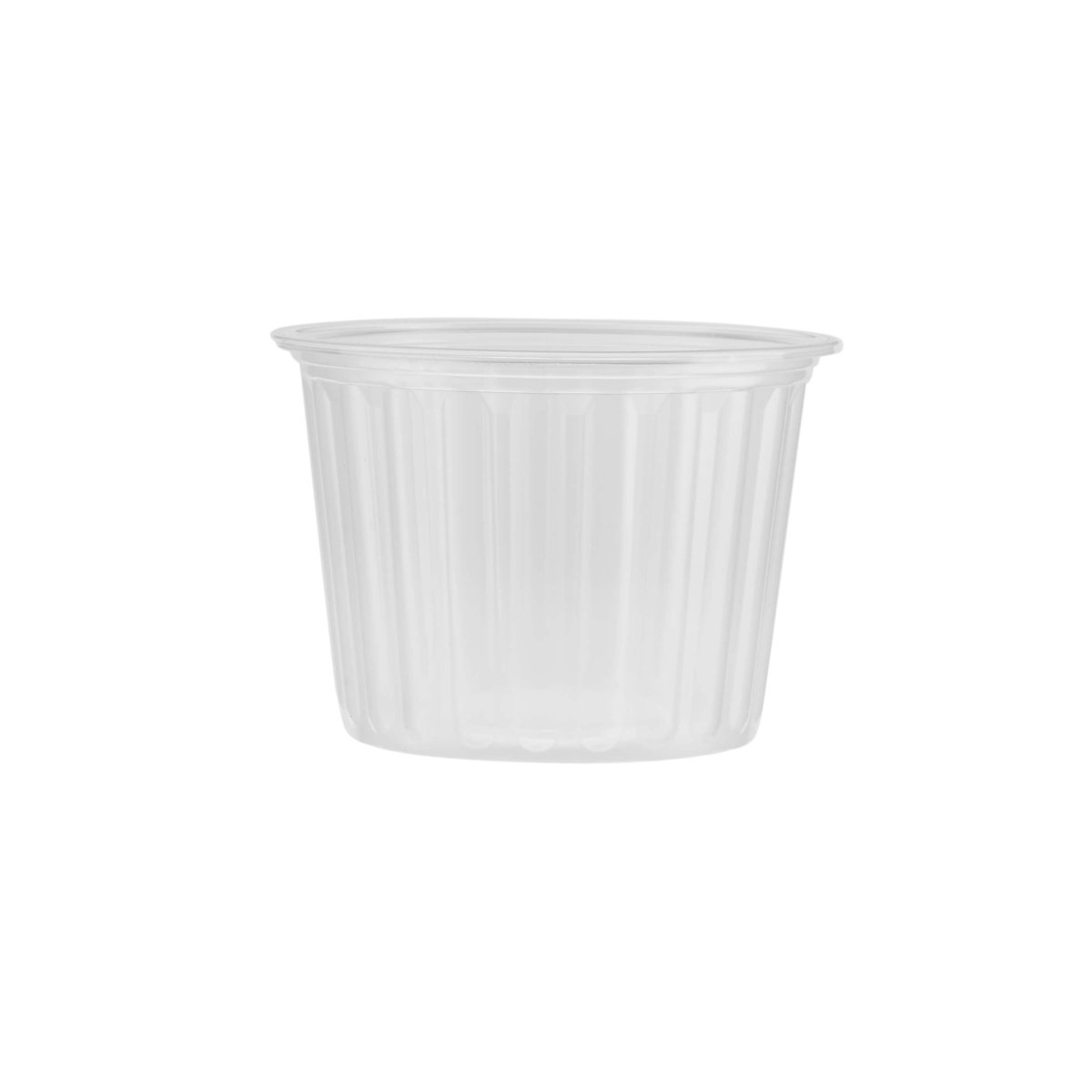 Plastic Ribbed Clear Round Container - hotpackwebstore.com - Microwavable Containers