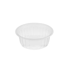 Plastic Ribbed Clear Round Container - hotpackwebstore.com - Microwavable Containers