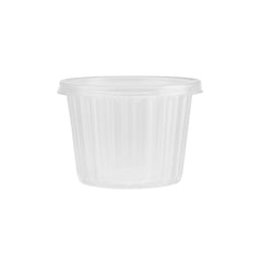 Plastic Ribbed Clear Round Container - hotpackwebstore.com - Microwavable Containers