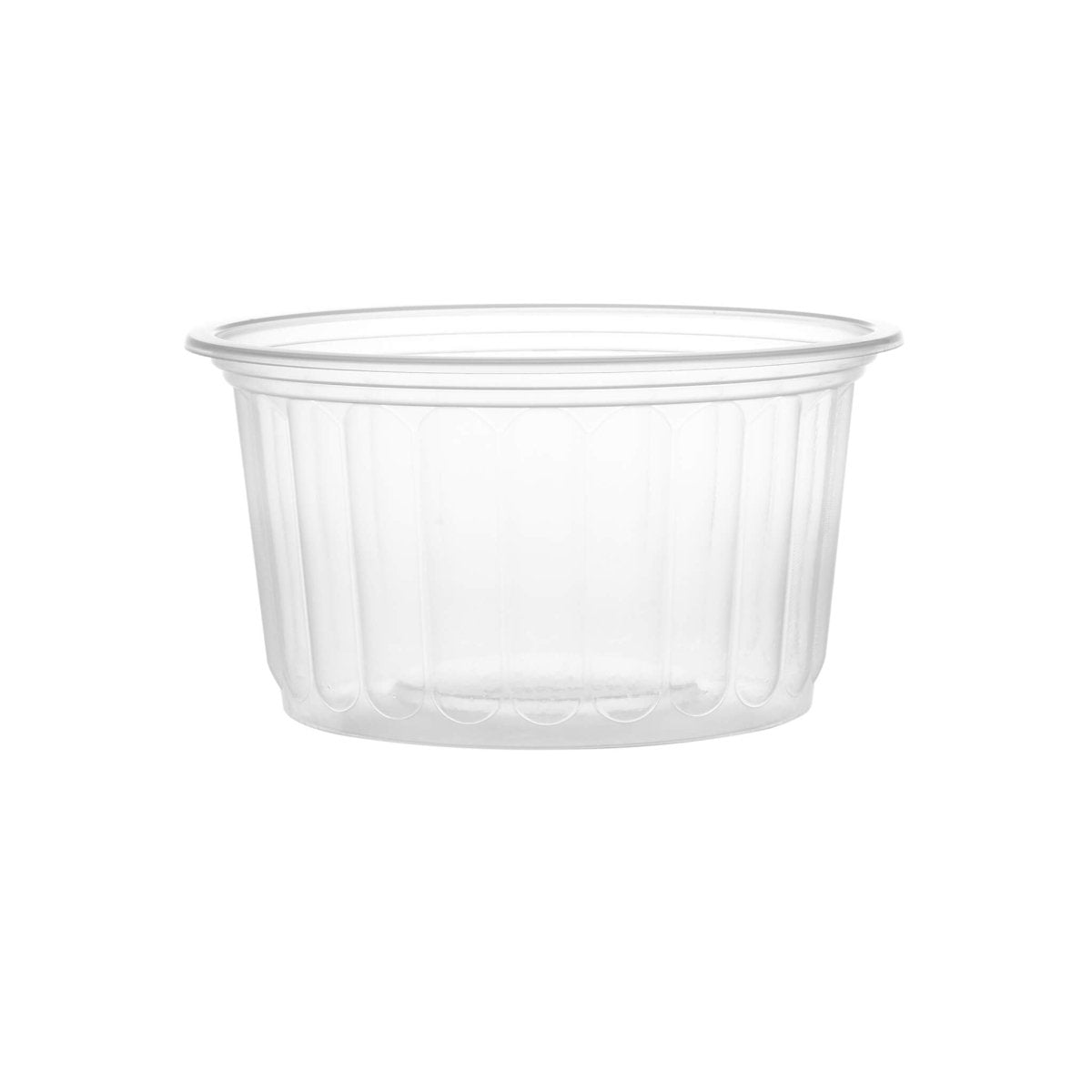 Plastic Ribbed Clear Round Container - hotpackwebstore.com - Microwavable Containers