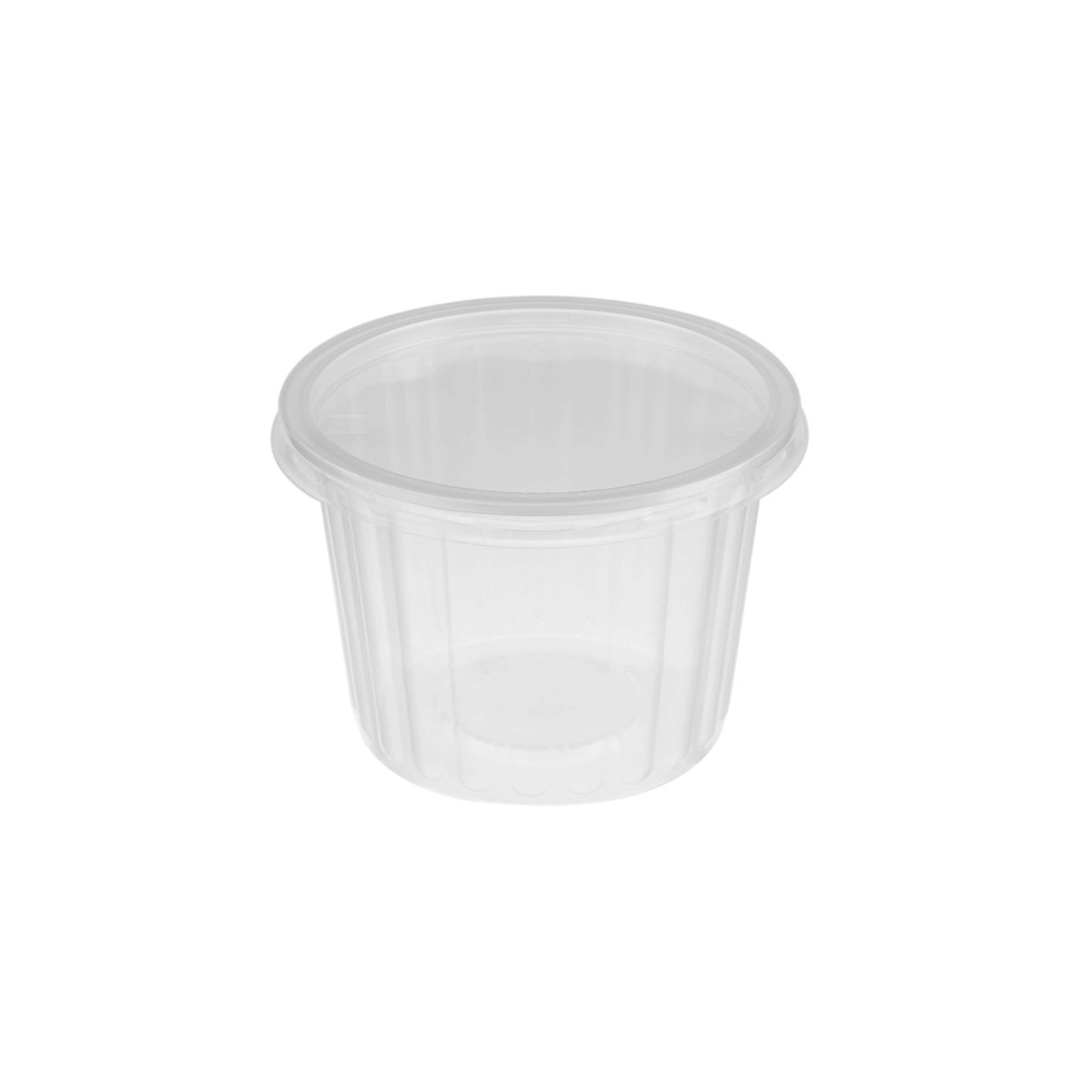 Plastic Ribbed Clear Round Container - hotpackwebstore.com - Microwavable Containers