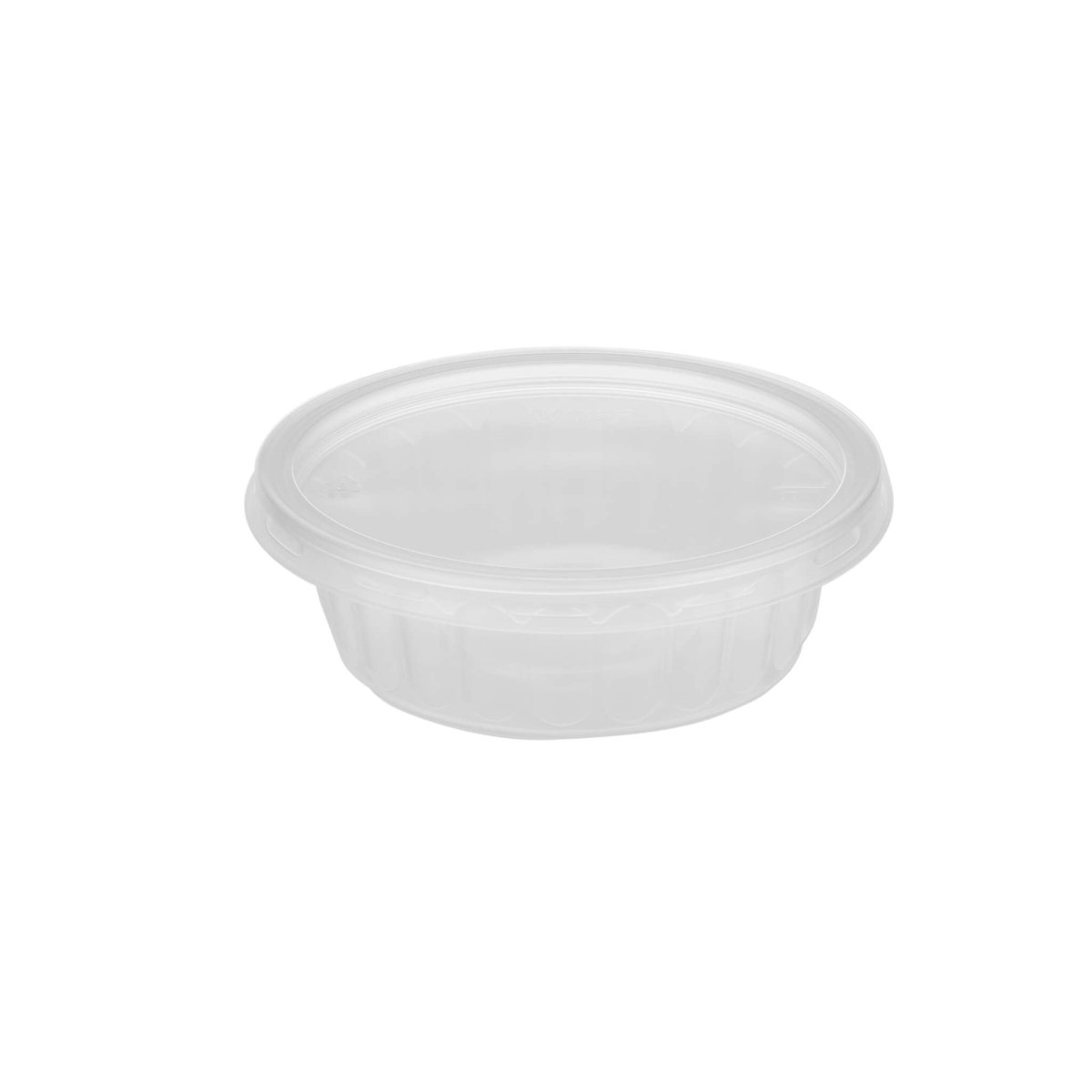 Plastic Ribbed Clear Round Container - hotpackwebstore.com - Microwavable Containers